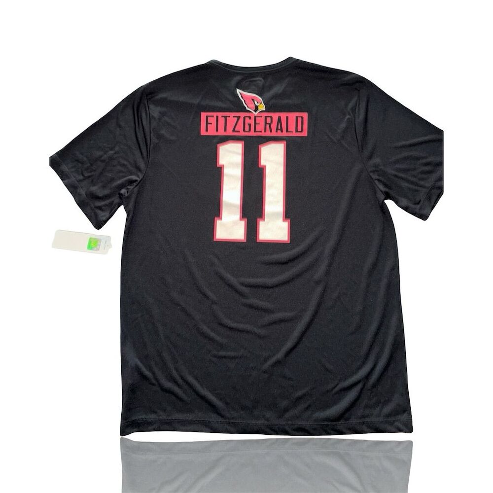 Arizona Cardinals Larry Fitzgerald #11 Black Dri-Fit Jersey T-Shirt Men's: NWT
